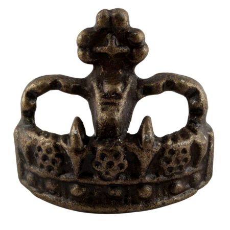 Antique Crown Iron Dresser Knob